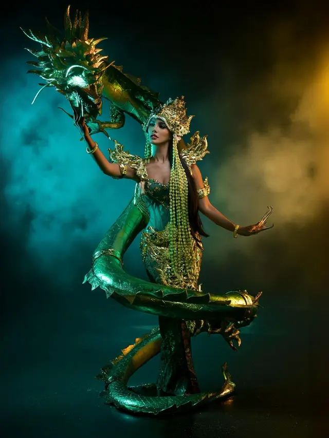 Pesona Magis Vina Sitorus Tampil Bak Nyi Roro Kidul di Ajang Miss Grand International 2025