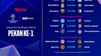Jadwal Champions League 2026/27: Pekan Pertama Akan Tersaji Beberapa Laga Panas Saksikan di Vidio