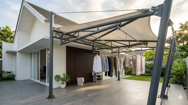 Kanopi Jemuran untuk Belakang Rumah
