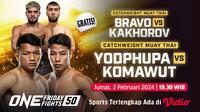 Saksikan Siaran Langsung ONE Championship: ONE Friday Fights 50 di Vidio Malam Ini. (Sumber: dok. vidio.com)