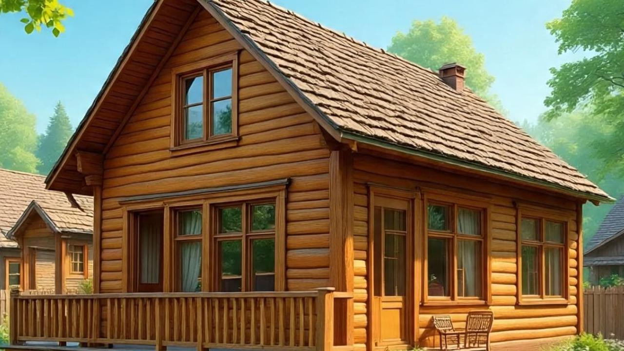 Ilustrasi Model Rumah Kayu