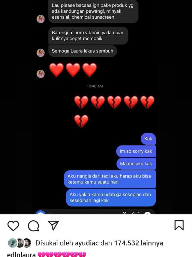 Isi Pesan Novia Widyasari untuk Laura Anna