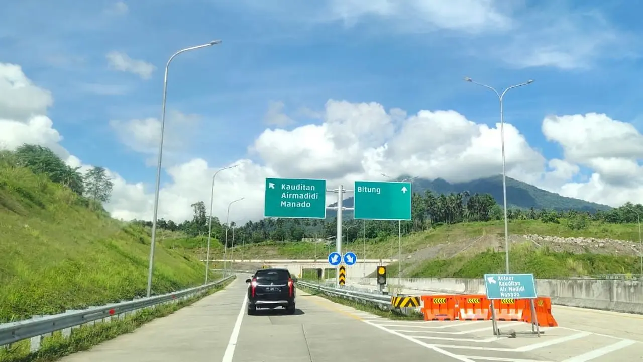 Jalan Tol Manado-Bitung Seksi 2B Danowud-Bitung sepanjang 13,5 km (Dok Kementerian PUPR)