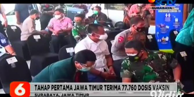 VIDEO: Wagub Jatim Emil Dardak Disuntik Vaksin COVID-19