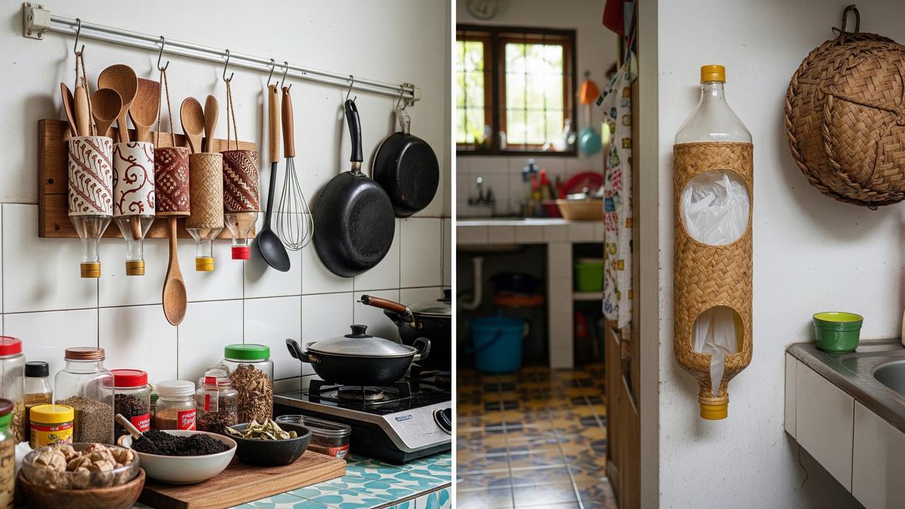 8 Ide Organizer Dapur dari Botol Minyak Bekas, Kreatif, Hemat dan Ramah Lingkungan