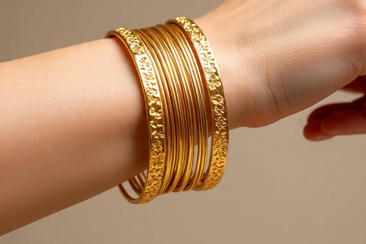 Gelang Emas 24 Karat Keroncong