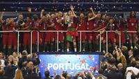 Portugal tergabung di dalam grup neraka, yaitu Grup F yang berpenghuni Jerman, Prancis, dan Hungaria. Perjuangan sulit mereka sejak awal akan menjadi ajang pembuktian bagi CR7 dan koleganya. Berikut alasan mengapa Portugal dapat diprediksi meraih juara Euro tahun ini. (Foto: AFP/Philippe Desmazes)