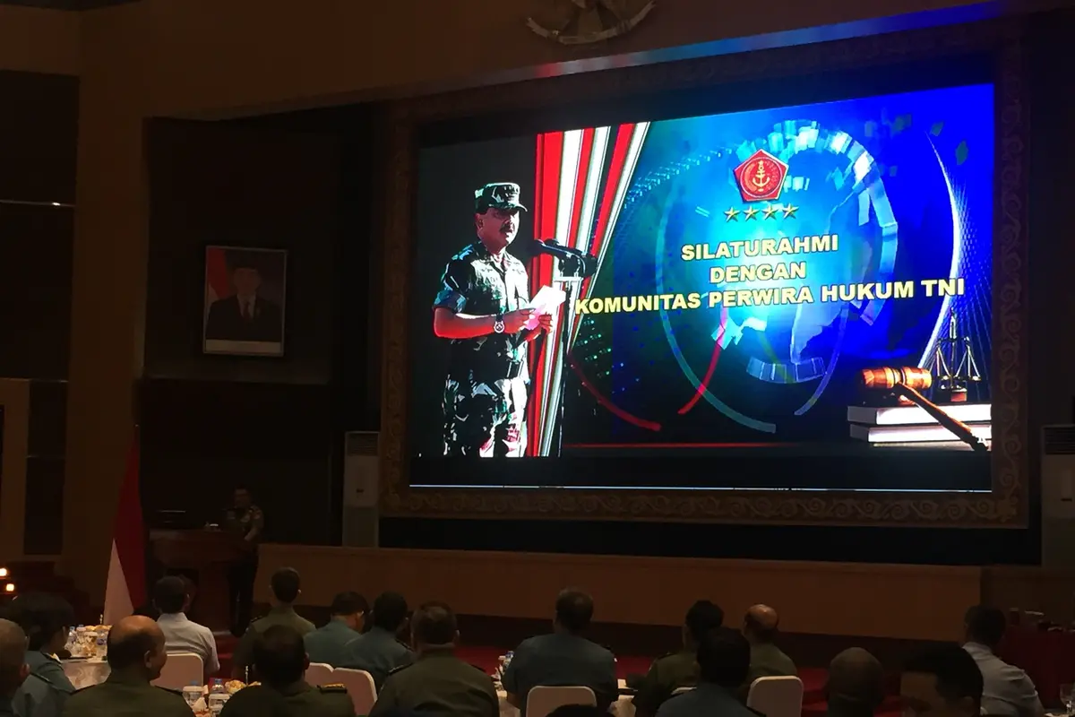 Silaturahmi dengan Komunitas Perwira Hukum TNI. (Liputan6.com/Radityo Priyasmoro)