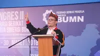 Menteri Ketenagakerjaan RI (Menaker) M. Hanif Dhakiri mengimbau agar serikat pekerja/serikat buruh dan manajemen perusahaan-perusahaan BUMN  bisa menjadi contoh bagi perusahaan swasta dalam mewujudkan hubungan industrial harmonis di lingkungan kerja.