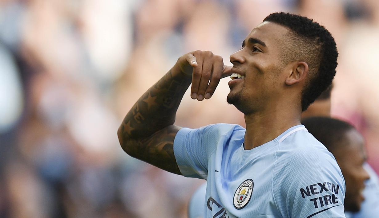 5. Gabriel Jesus (Manchester City) - 6 Gol. (AFP/Oli Scarff)