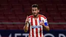 5. Koke (60 juta euro) - Pemain berusia 28 tahun ini merupakan satu diantara gelandang tangguh yang dimiliki Atletico Madrid. Koke memiliki harga pasar mencapai 60 juta euero pada saat ini. (AFP/Pierre-Philippe Marcou)