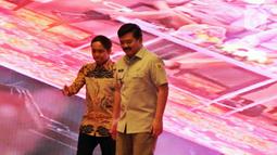 Menteri Agraria dan Tata Ruang/Kepala Badan Pertanahan Nasional (ATR/BPN) Hadi Tjahjanto (kanan) tiba untuk membuka Rapat Kerja Nasional (Rakernas) Tahun 2023 di Hotel Shangri-La, Jakarta, Selasa (7/3/23). Rakernas bertema "Peningkatan Investasi Melalui Transformasi Digital dan Kepastian Hukum di Bidang Tata Ruang dan Pertanahan". (Liputan6.com/Johan Tallo)