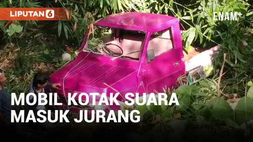 VIDEO: Rem Blong, Mobil Pengangkut Kotak Suara Masuk Jurang