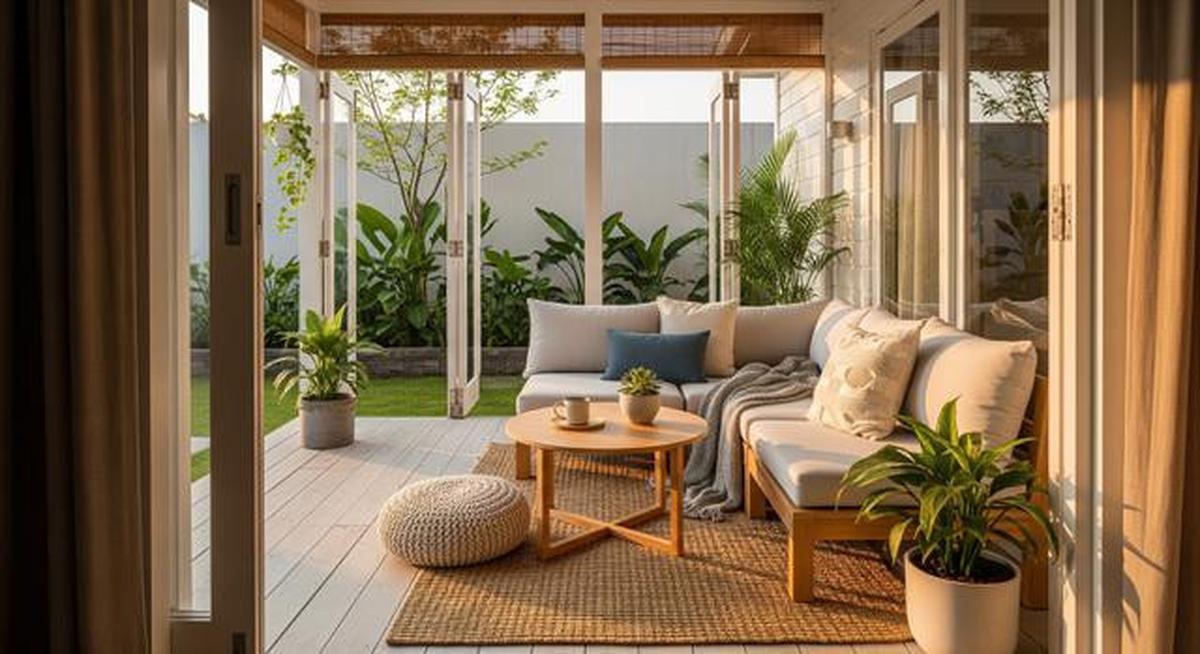 7 Ide Teras Belakang dengan Taman Mini ala Rumah Skandinavia, Nyaman dan Estetik