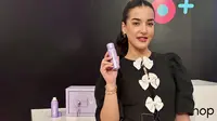Tasya Farasya saat jumpa pers kampanye "Semua Jadi Syantik" ShopTokopedia di TikTok Creator House, Kota Tua Jakarta, 18 Desember 2024. (Liputan6.com/Asnida Riani)
