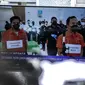 Sebuah layar monitor menayangkan reka adegan saat rekonstruksi kasus dugaan pembunuhan berencana Brigadir J di kawasan Duren Tiga, Jakarta, Selasa (30/8/2022). Lima tersangka dihadirkan dalam Rekontruksi kasus dugaan pembunuhan Brigadir J alias Nofriansyah Yosua Hutabarat. (Liputan6.com/Faizal Fanani)