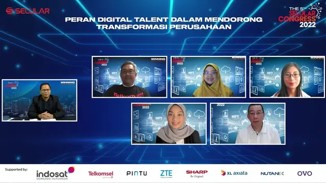 Salah satu sesi di ajang Selular Congress 2022 tentang Peran Digital Talent dalam Mendorong Transformasi Perusahaan