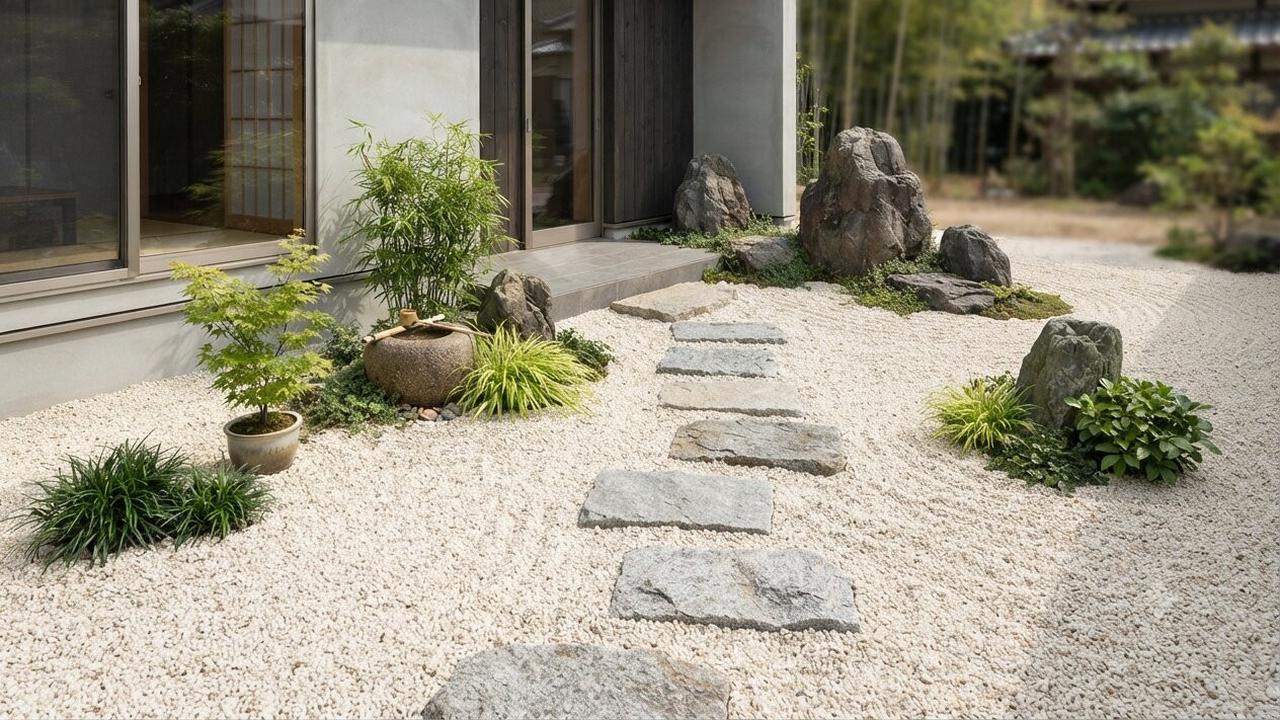 Gravel Garden Ala Jepang yang Mudah Ditiru di Rumah