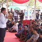 Menteri Kelautan dan Perikanan Edhy Prabowo melakukan kunjungan kerja perdana ke Pelelangan Ikan Muara‎ Angke, Jakarta, pada Senin (28/10/2019).
