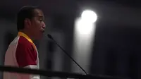Presiden Joko Widodo atau Jokowi memberikan sambutan pada penutupan ASEAN Para Games 2022 di Stadion Manahan, Solo, Jawa Tengah, Sabtu (6/8/2022). Tuan rumah Indonesia menjadi juara umum pada ASEAN Para Games 2022 tersebut. (FOTO: Dok. ASEAN Para Sports Federation)