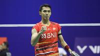 Tunggal putra Indonesia Jonatan Christie lolos ke semifinal Hong Kong Open setelah mengalahkan&nbsp;Lee Chia Hao&nbsp;dari Chinese Taipei 21-19 dan 21-18 di&nbsp;Hong Kong Coliseum, Kowloon, Jumat (15/9/2023).(foto: PBSI)