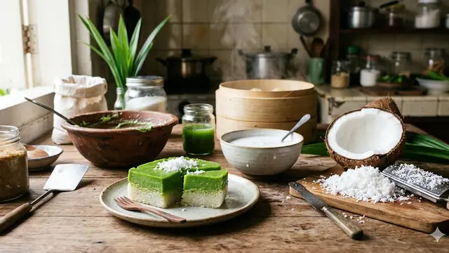 Resep kue lapis kukus (Foto: Gemini AI)