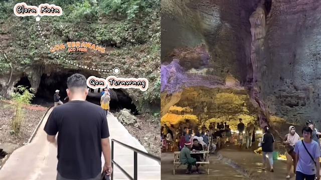 Mengulik Goa Terawang di Blora Jawa Tengah yang Kini Jadi Kafe Estetik. (Dok: TikTok  @caffeelattee)