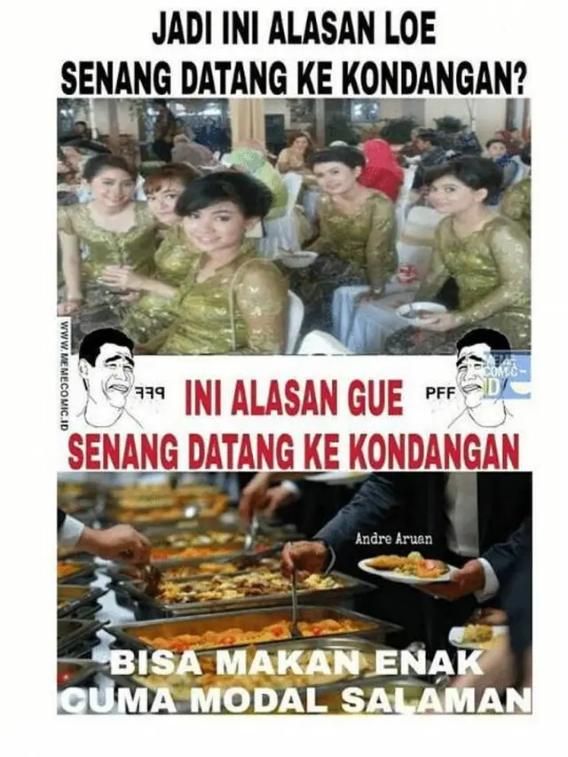 6 Meme Kocak Saat Resepsi Pernikahan Ini Sering Terjadi