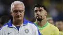 Ekspresi kecewa pemain Brasil, Gabriel Martinelli setelah timnya disingkirkan Uruguay pada babak adu penalti saat laga perempat final Copa America 2024 di Allegiant Stadium, Las Vegas, Nevada, Minggu (07/07/2024) WIB. (AFP/Kevork Djansezian)