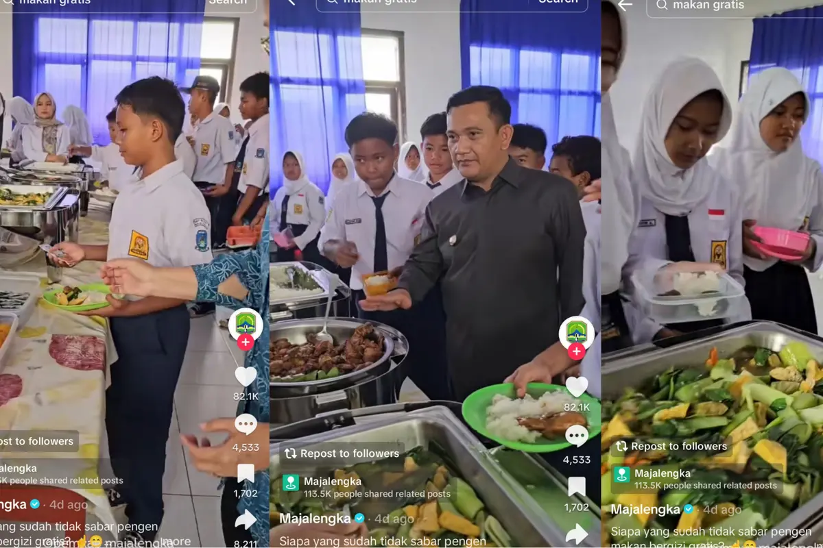 Uji Coba MBG di Majalengka Pakai Cara Prasmanan, Netizen: Berasa Kondangan
