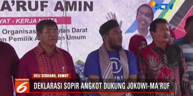 Ratusan Sopir Angkot Deli Serdang Deklarasikan Dukungan untuk Jokowi-Ma'ruf