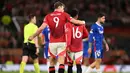 Manchester United sukses melaju ke final Liga Europa 2024/2025 usai mengandaskan Athletic Bilbao dengan skor 4-1 (agregat 7-1). (Oli SCARFF/AFP)