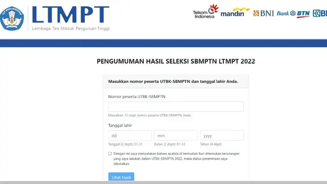 Cara melihat nilai UTBK bisa langsung melalui laman resmi Lembaga Tes Masuk Perguruan Tinggi (LTMPT).