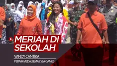Berita video lifter Indonesia peraih medali emas SEA Games 2019, Windy Cantika, disambut meriah di sekolahnya di SMA Handayani 1, Pameungpeuk, Kabupaten Bandung, Sabtu (14/12/2019).