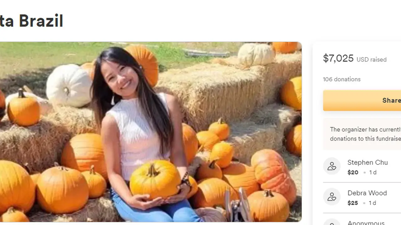 Penggalangan dana untuk korban penembakan di Texas bernama Novita Brazil telah menembus Rp 107 juta. (Dok: Tangkapan Layar Gofundme)