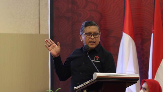 Sekretaris Jenderal DPP PDI Perjuangan (PDIP) Hasto Kristiyanto dalam pembukaan Rakorda Pemenangan Pemilu 2024 yang dilakukan oleh DPD PDIP Sulawesi Tenggara (Sultra)