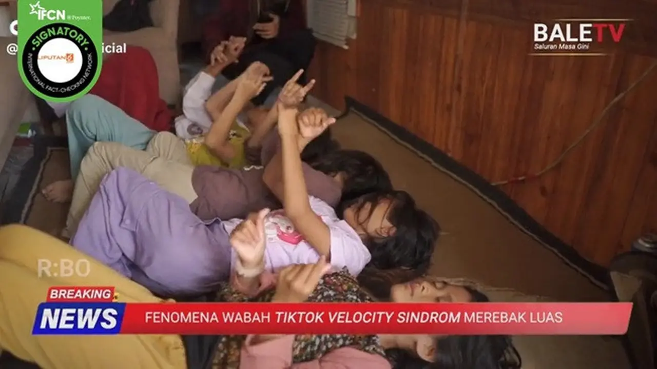 Gambar tangkapan layar video yang diklaim merupakan fenomena wabah TikTok velocity menjangkit warga.