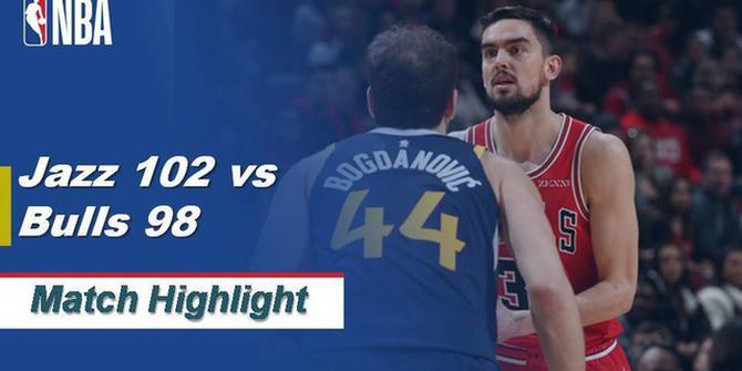 VIDEO: Highlights NBA 2019-2020, Utah Jazz Vs Chicago Bulls 102-98