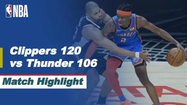 Berita Video Highlights NBA, LA Cilppers Kalahkan Oklahoma City Thunder (23/1/2021)