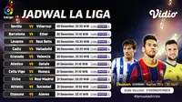 Pertandingan lengkap La Liga Spanyol pekan ke-16 dapat disaksikan melalui platform streaming Vidio. (Dok. Vidio)