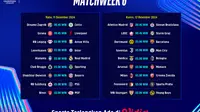 Jadwal pertandingan Liga Champions 2024/25 pada matchweek ke 6 di Vidio. (sum. doc. vidio.com)