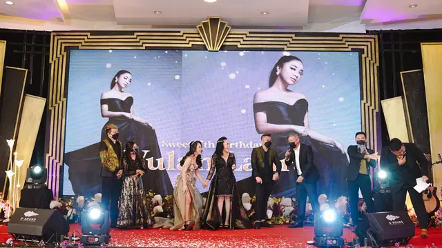 Ardhito Pramono dan Gading Marten di Ultah Seleb TikTok Wulan Laura