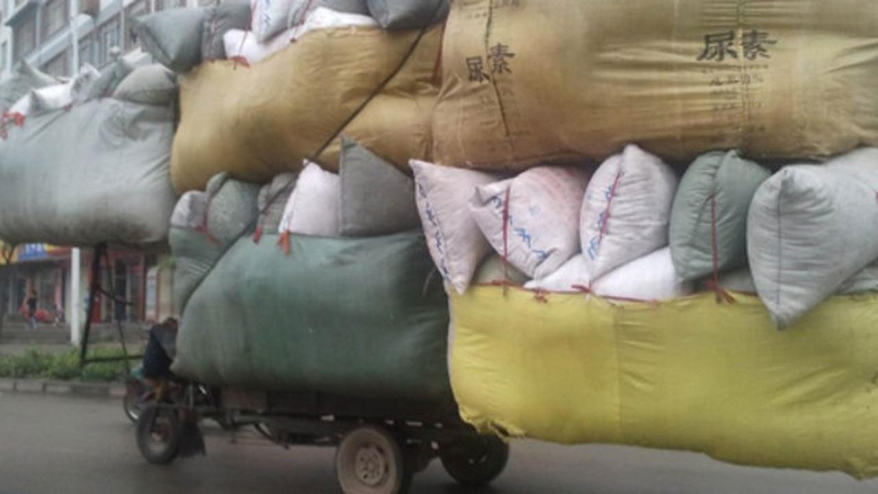 Motor Angkut Segunung Sampah (Carnewschina)