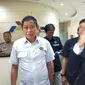 Menteri ESDM Ignasius Jonan usai rapat di Pertamina RU III Plaju Palembang (Liputan6.com / Nefri Inge)