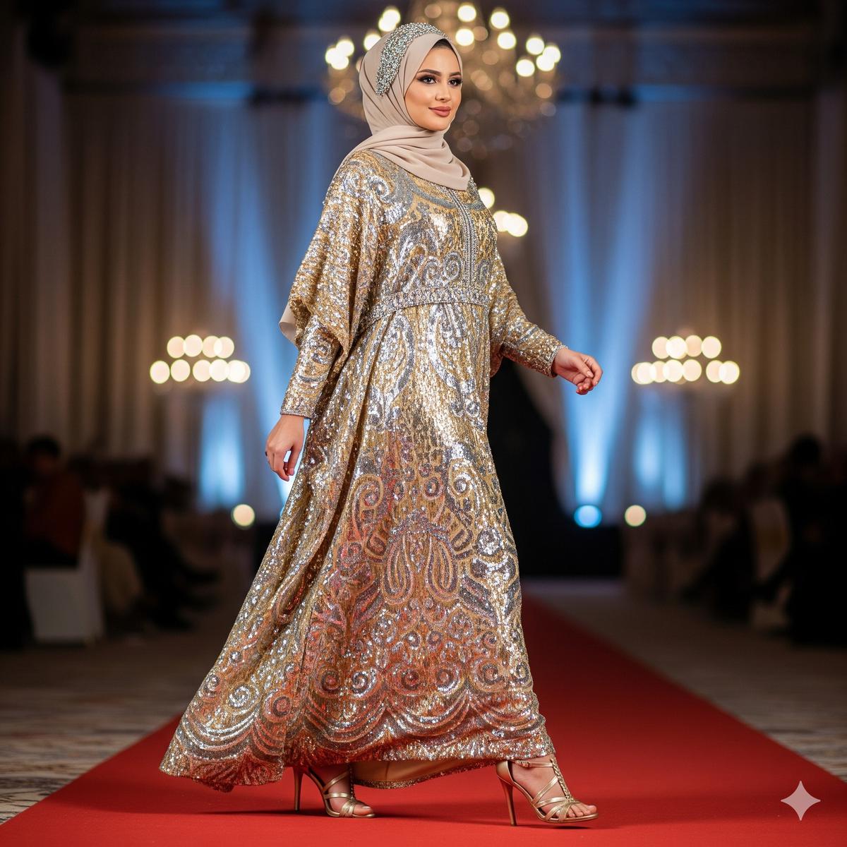 Ilustrasi Gamis Kaftan