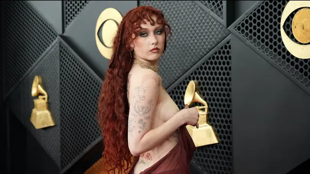 Chappell Roan di Karpet Merah Grammy Awards 2026. [Copyright AP]