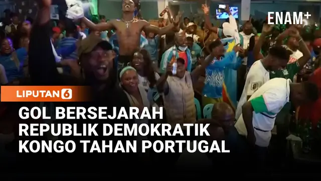 Gol Bersejarah RD Kongo Tahan Portugal, Fans Berpesta Meski Dilanda Wabah Ebola