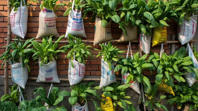 Ide Kebun Gantung dari Barang Bekas yang Hasilnya Melimpah (AI)