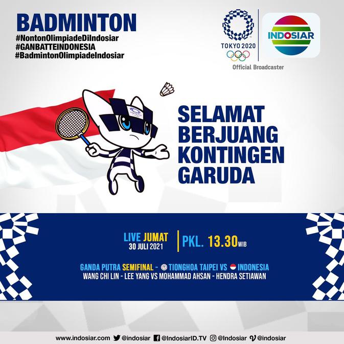 Live olimpiade tokyo badminton Jadwal dan