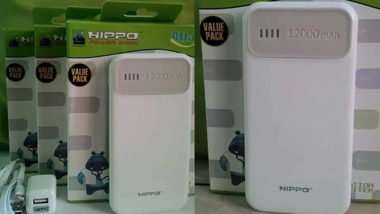 Hippo Rilis Powerbank 12.000mAh Berharga Murah